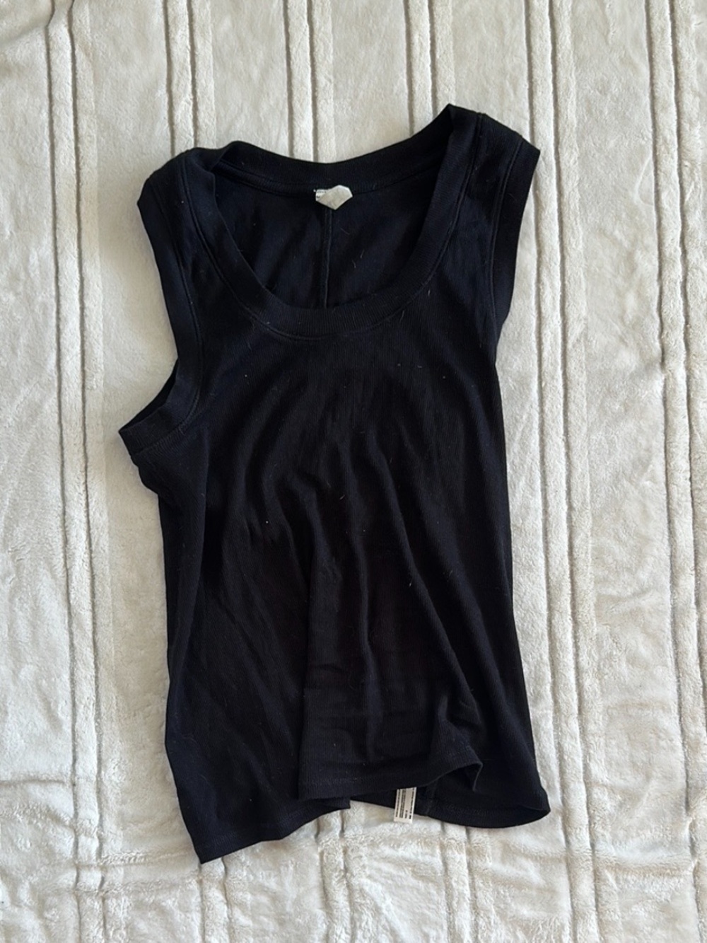 Free people Black Ribbed Tank Top